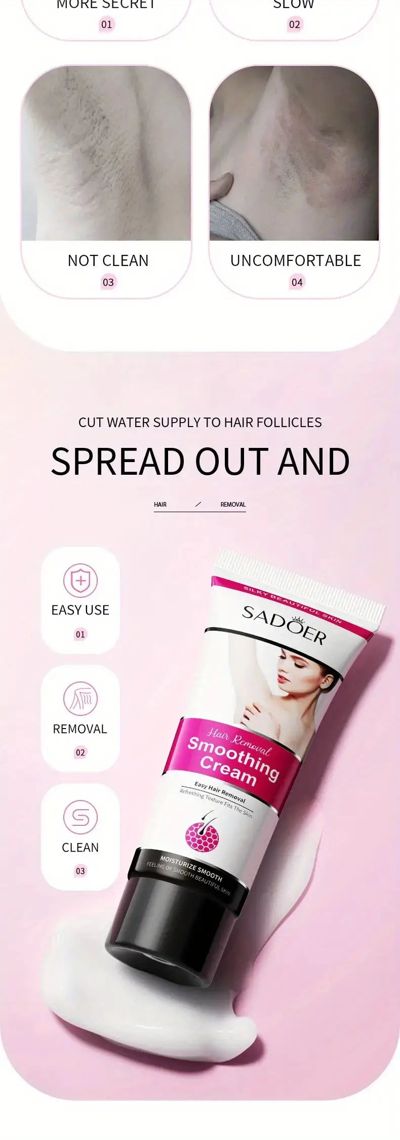 Gentle Touch Hair Removal Cream - Sensitive Skin Formula